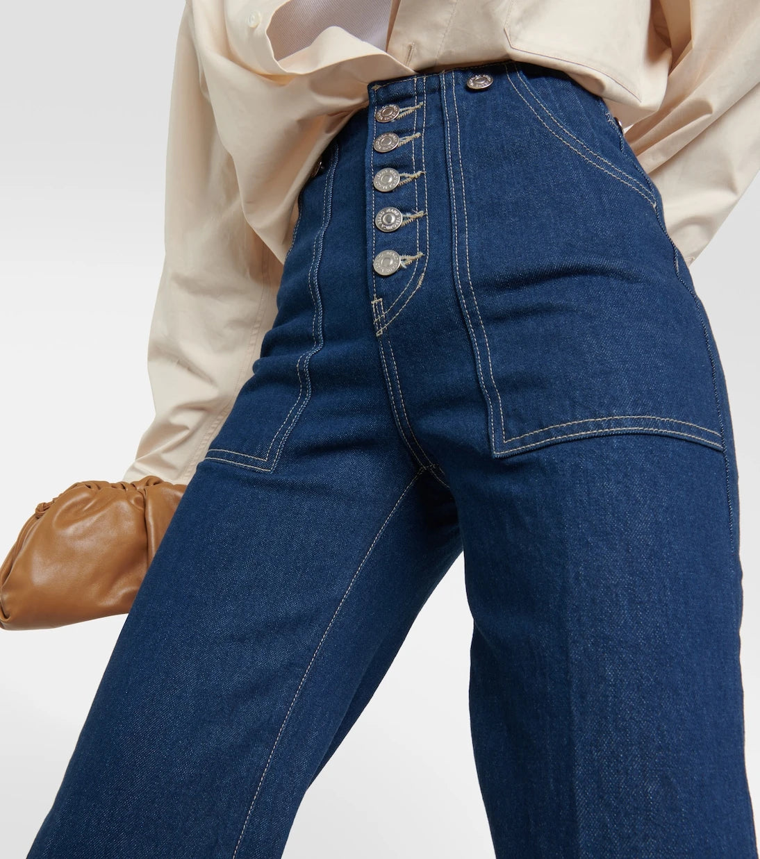 Veronica Beard - Crosbie high-rise wide-leg jeans
