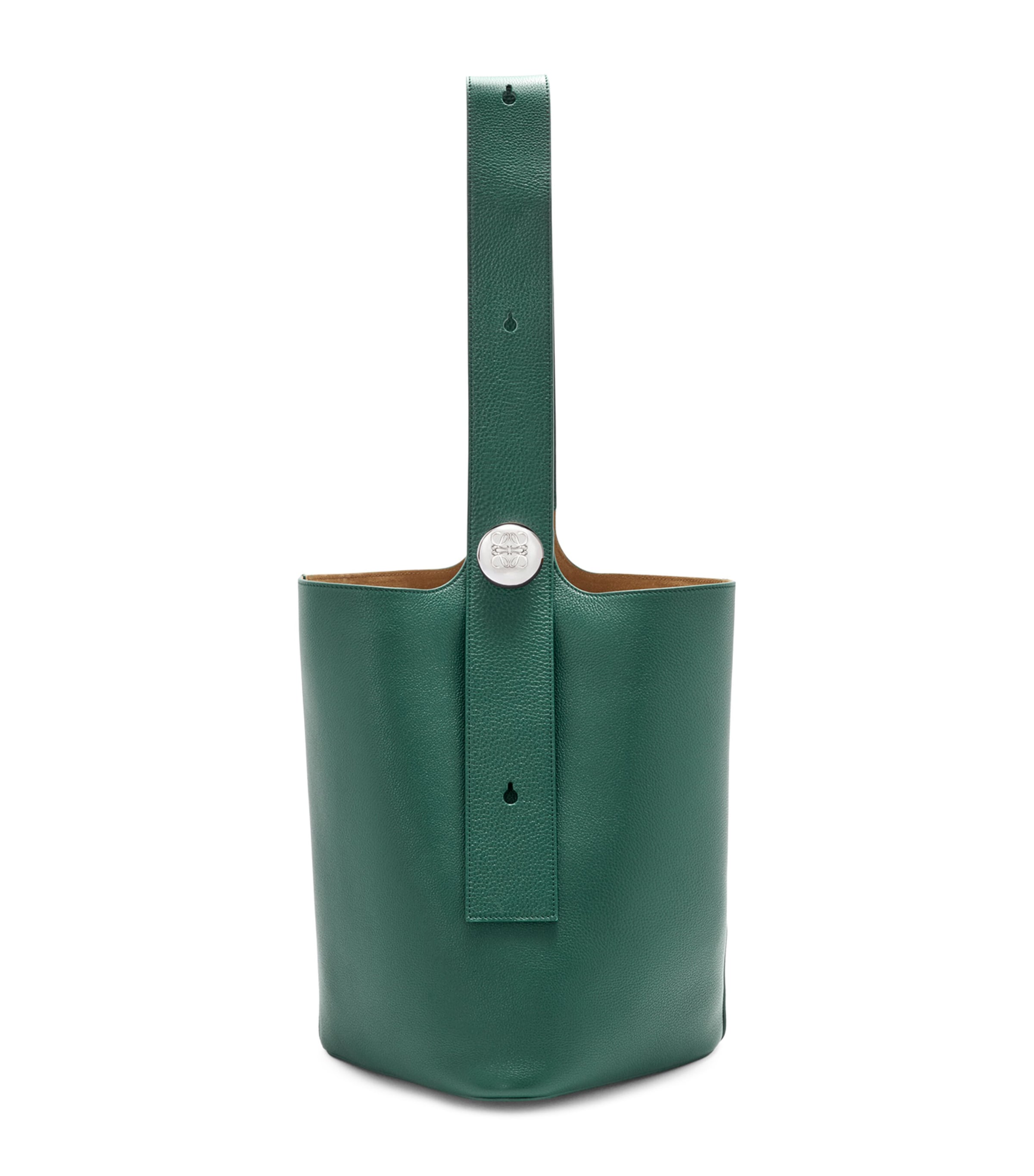 Large Leather Pebble Bucket Bag