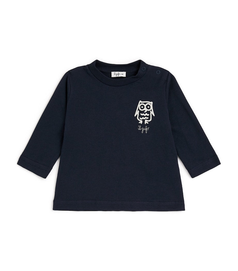 Il Gufo Cotton Embroidered Owl Long-Sleeve T-Shirt (6-36 Months)