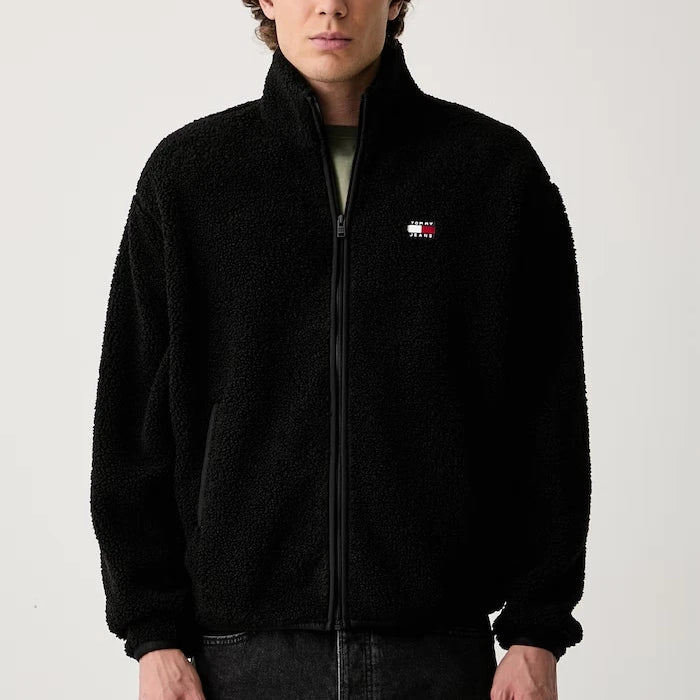 Tommy Jeans fermuarlı erkek polar sweatshirt