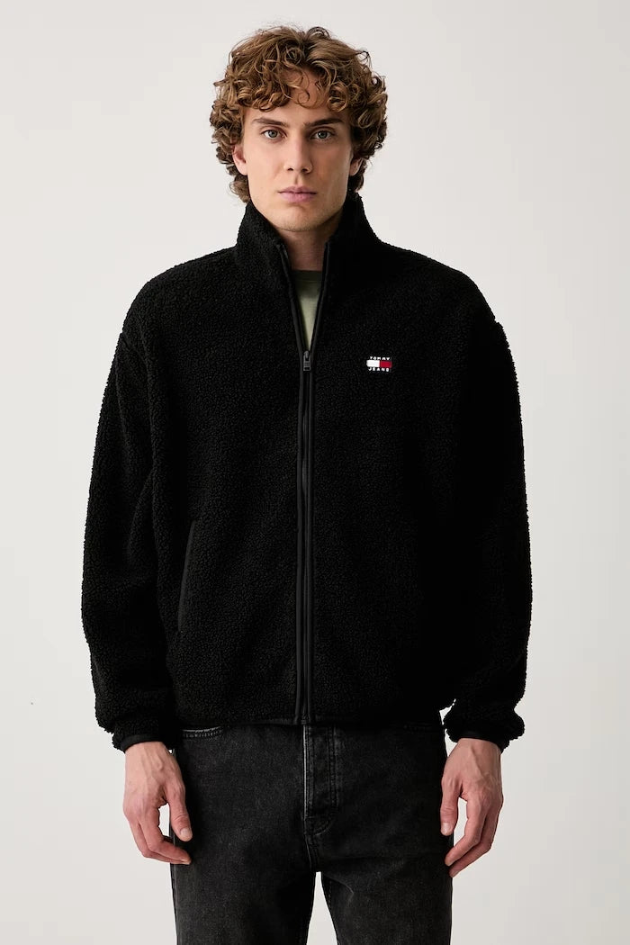 Tommy Jeans fermuarlı erkek polar sweatshirt