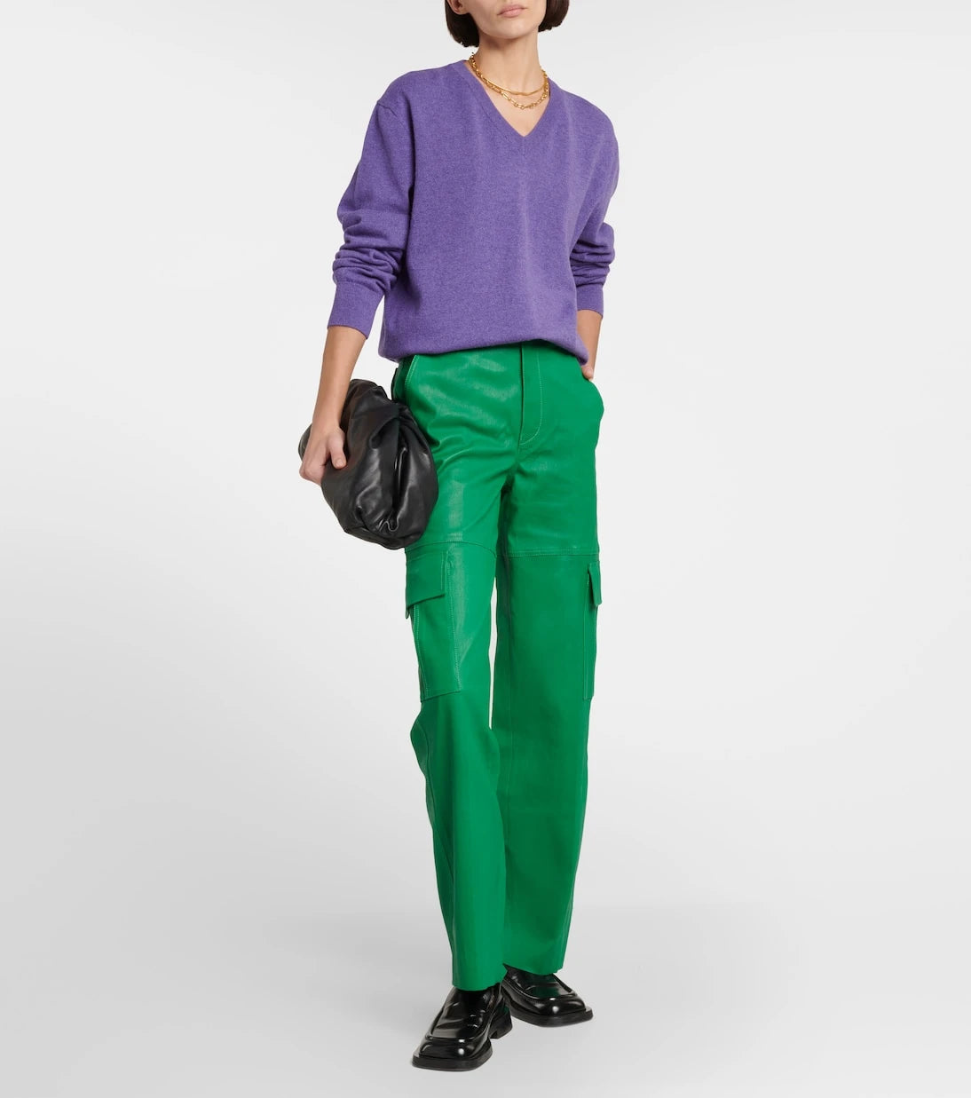 Stouls - Axel leather cargo pants