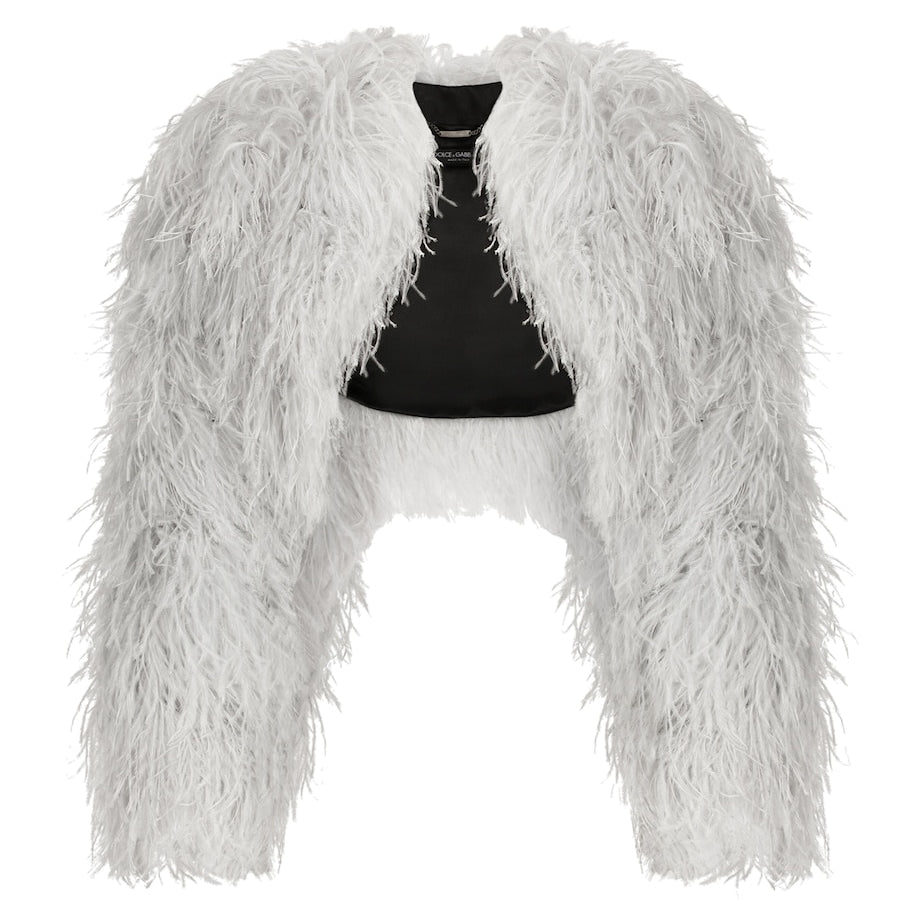 Dolce & Gabbana Multi KIM DOLCE&GABBANA Ostrich Feather Bolero Jacket