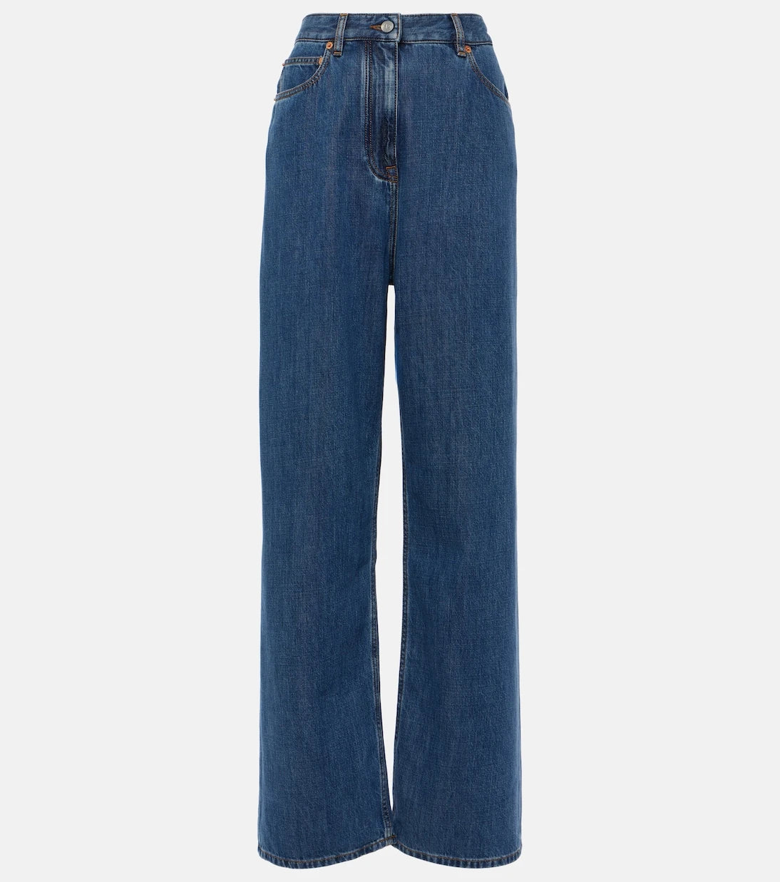 Valentino - High-rise wide-leg jeans