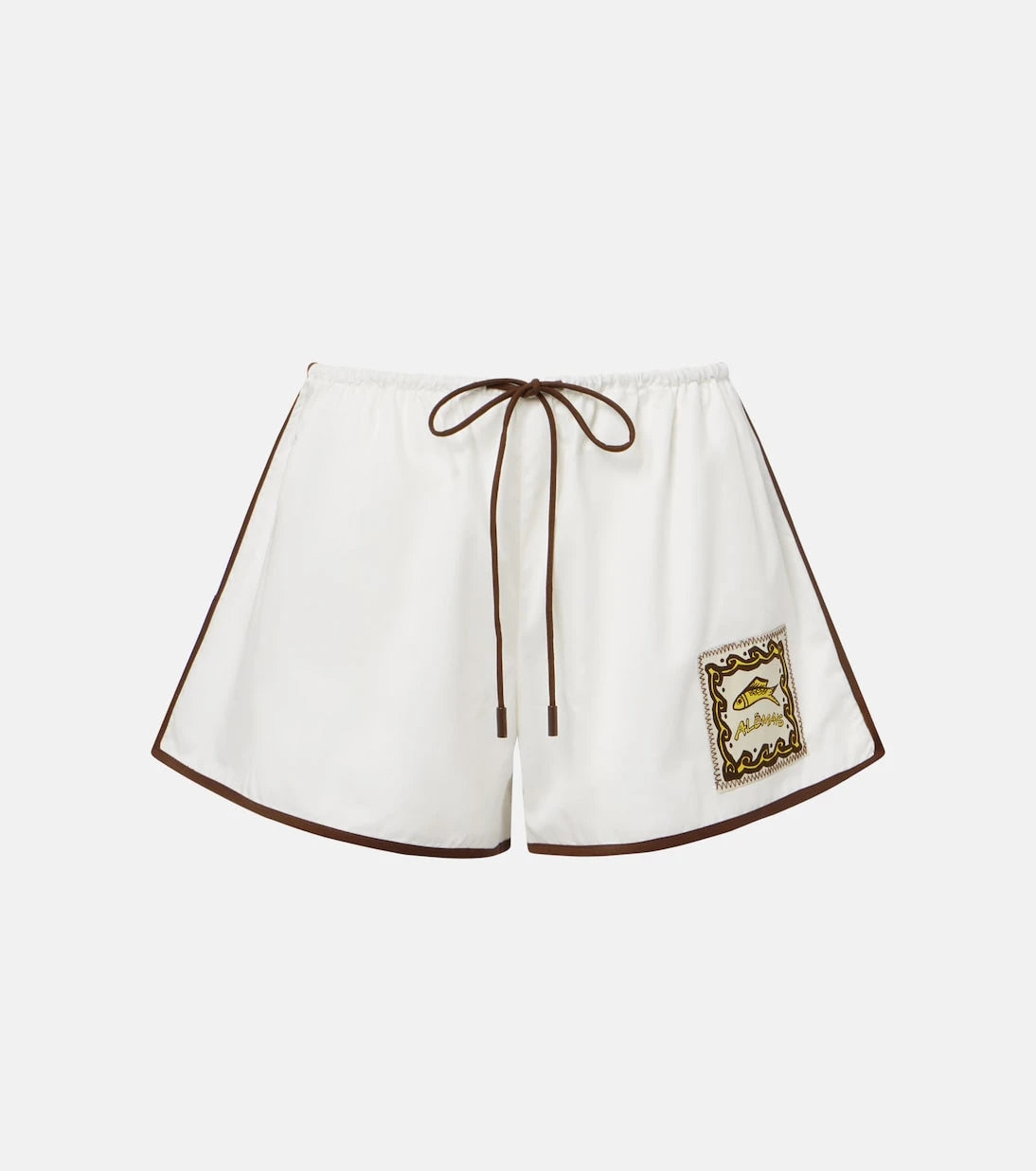 Alémais - Scuba patch-appliqué cotton shorts