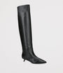 Alevi Black Leather Derby Knee-High Boots 35