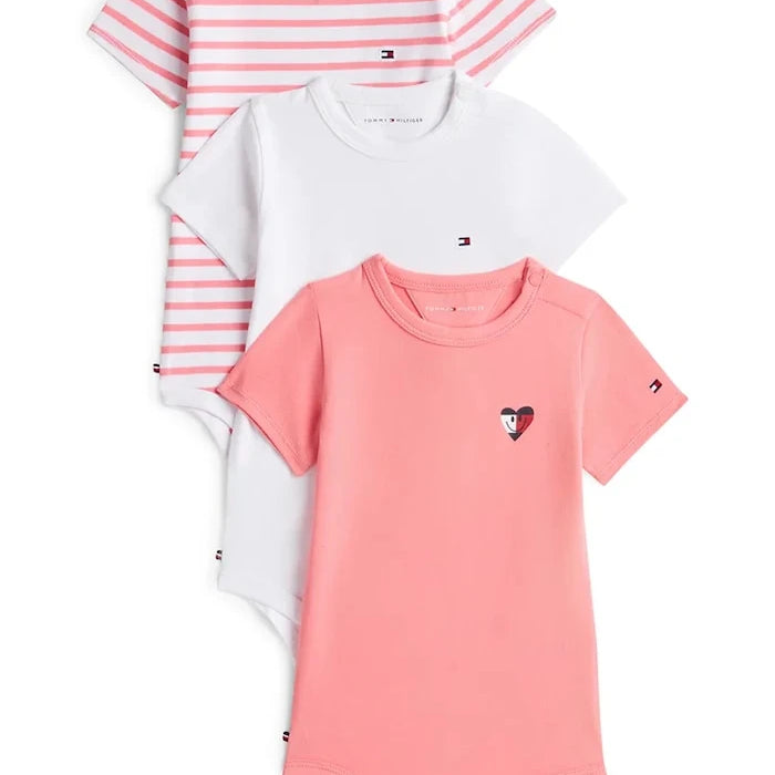 Tommy Hilfiger 3'lü pamuklu çocuk body