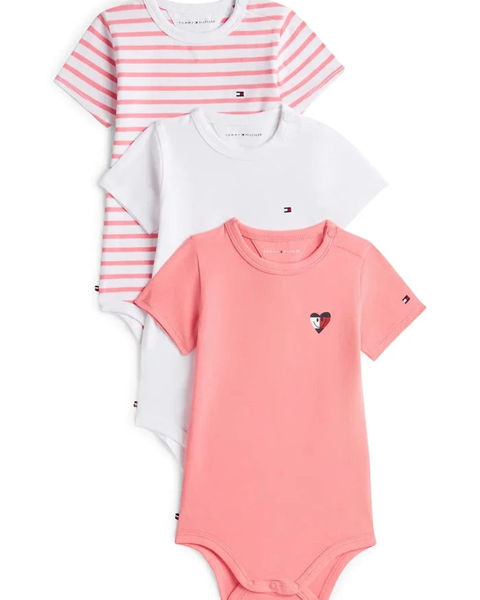 Tommy Hilfiger 3'lü pamuklu çocuk body