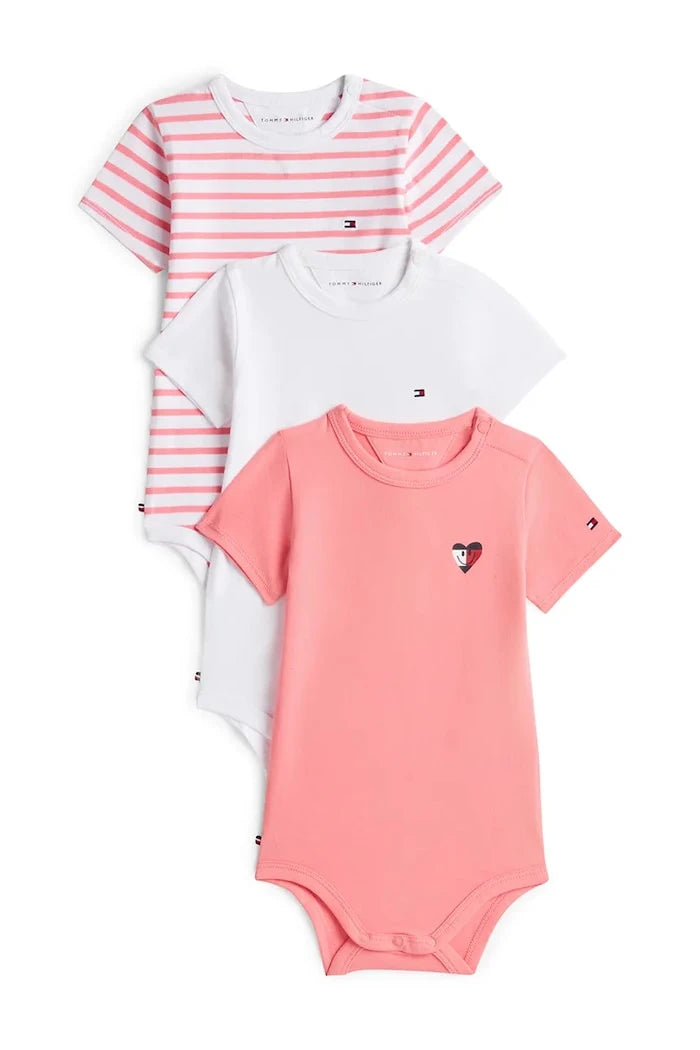 Tommy Hilfiger 3'lü pamuklu çocuk body