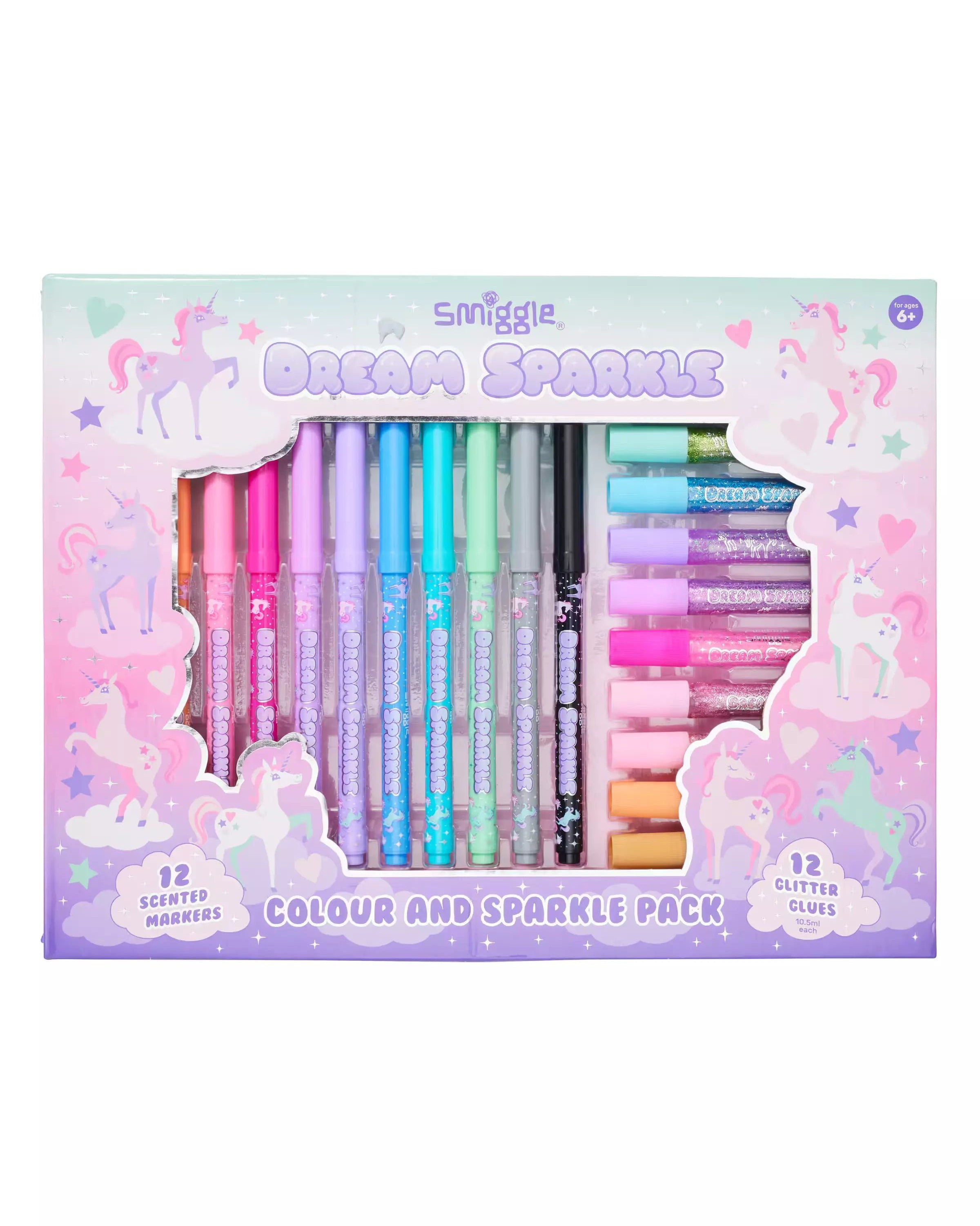 Smiggle - Dream Sparkle Colours and Sparkles Stationery Set