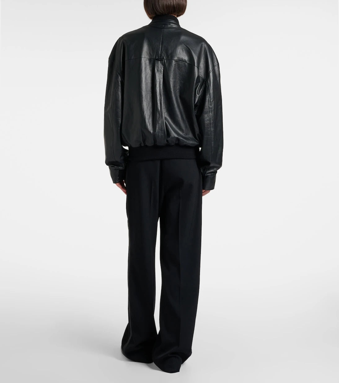 The Row - Eleonora leather bomber jacket