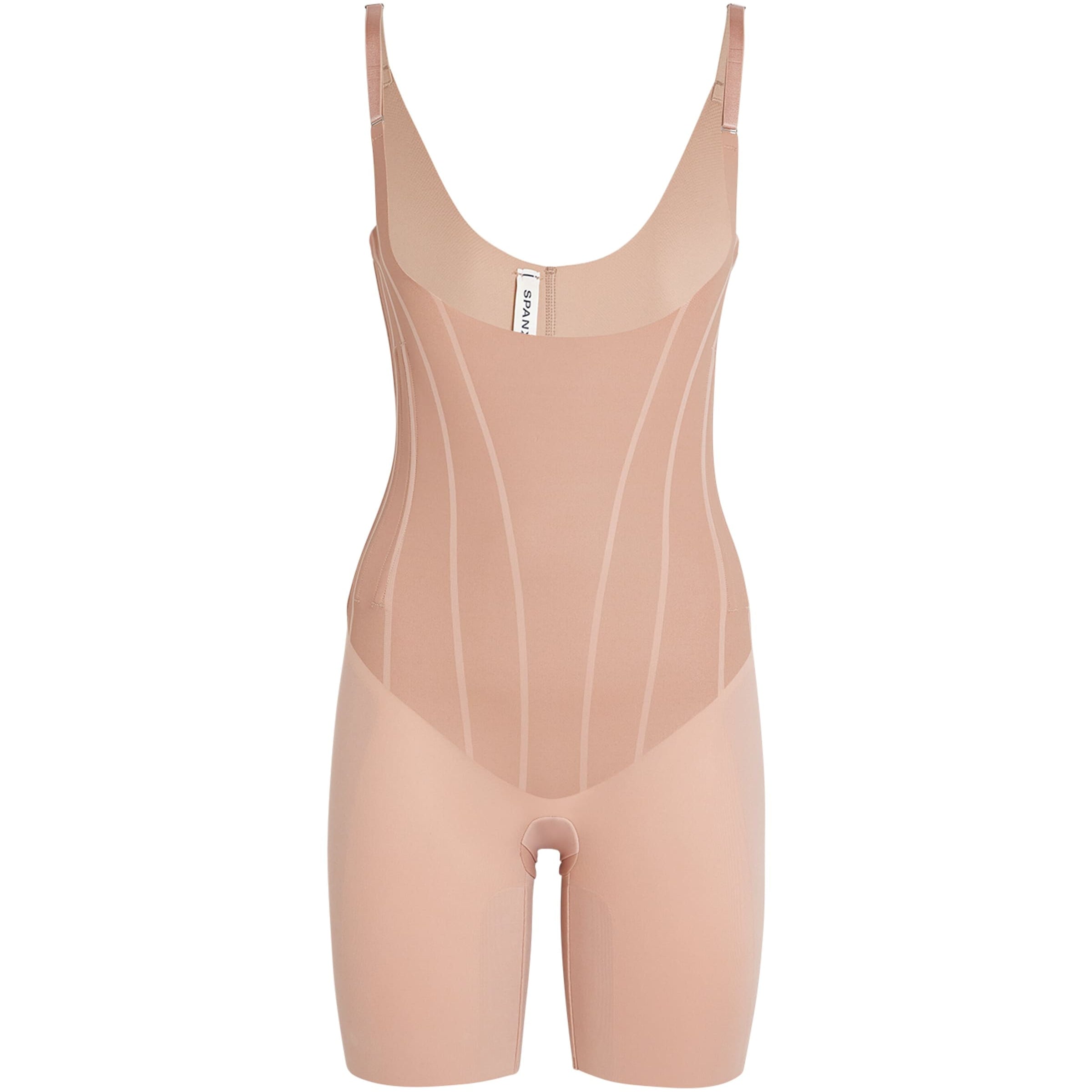 SPANX Beage SPANXsupersculpt TotalContour Open-Bust Mid-Thigh Bodysuit