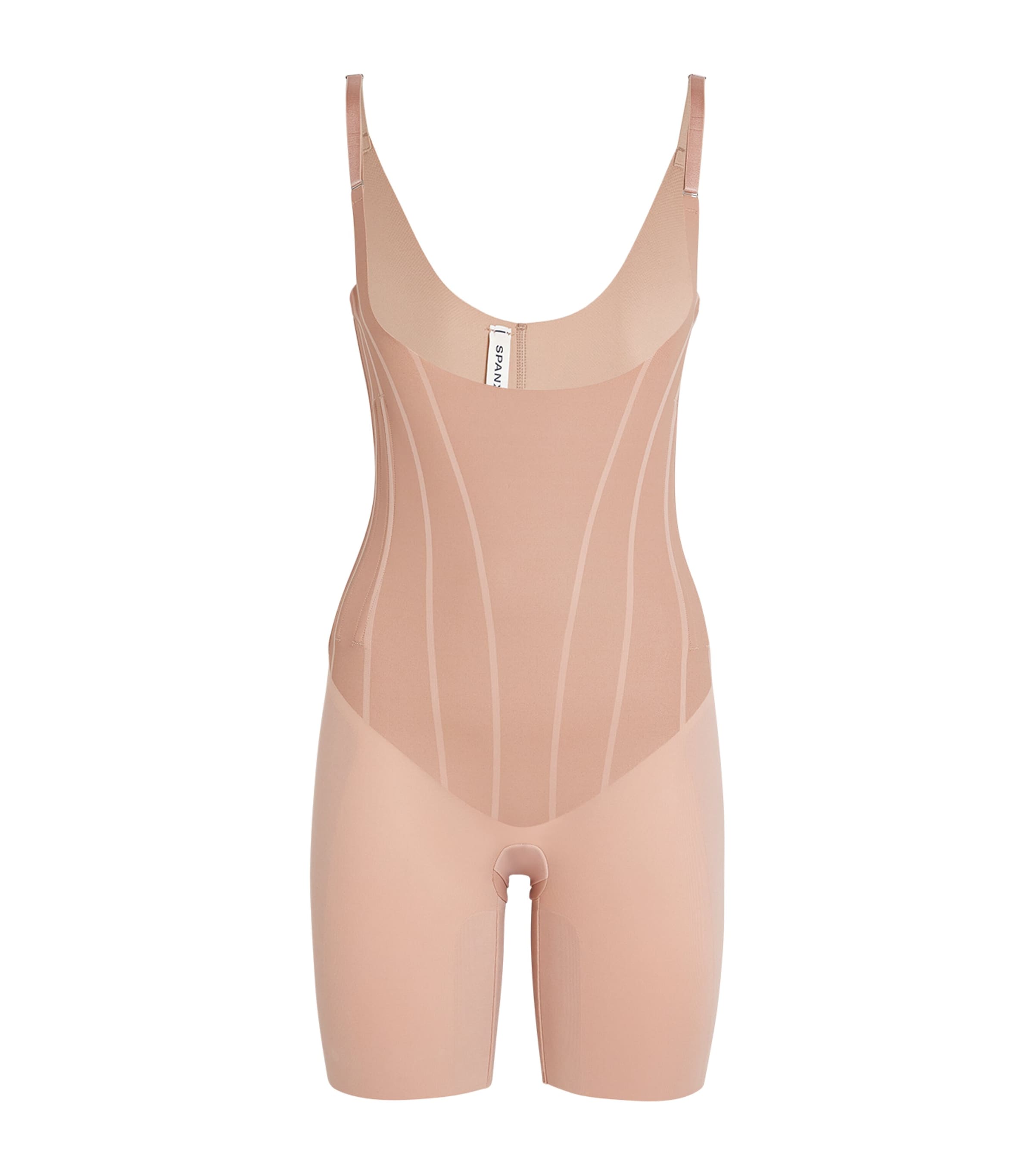 SPANX Beage SPANXsupersculpt TotalContour Open-Bust Mid-Thigh Bodysuit