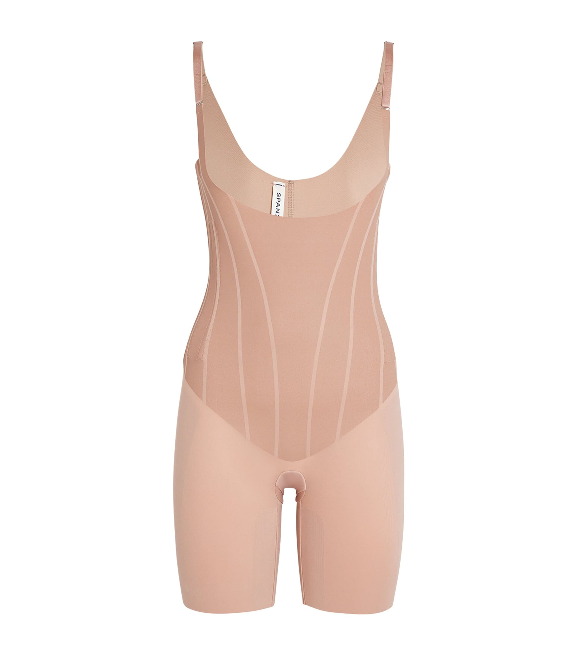 SPANX Beage SPANXsupersculpt TotalContour Open-Bust Mid-Thigh Bodysuit