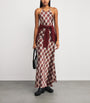 DÔEN Multi Silk Plaid Maxime Maxi Dress