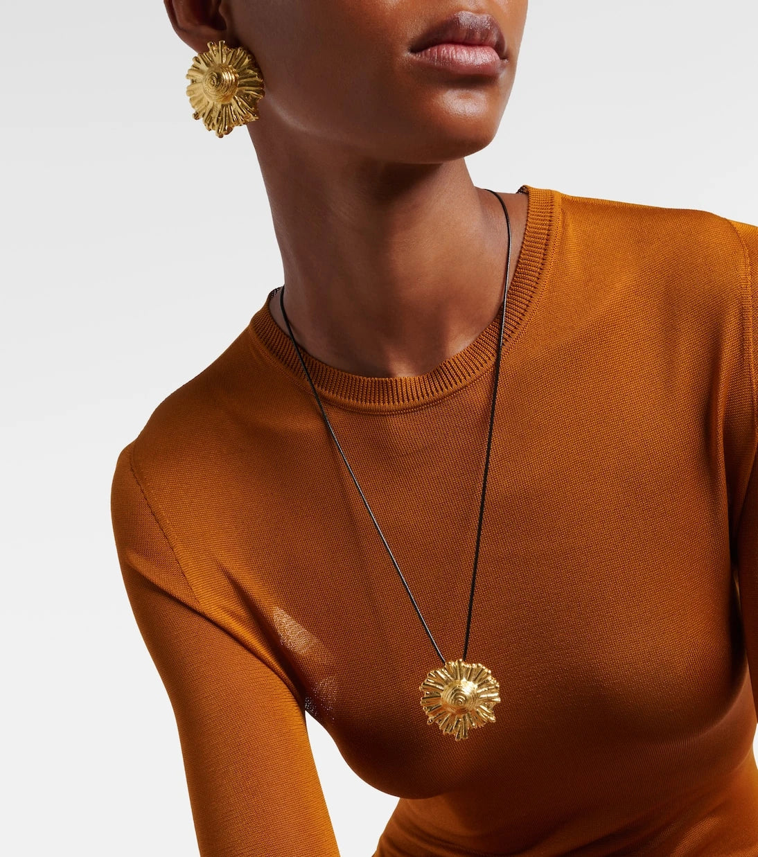Ysso - Ilios 24kt gold-plated pendant necklace