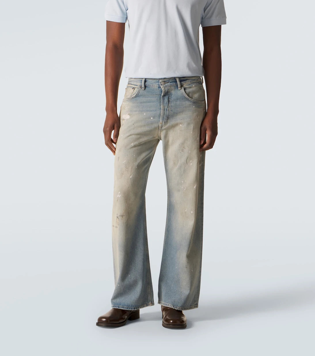 Acne Studios - 2021M distressed wide-leg jeans