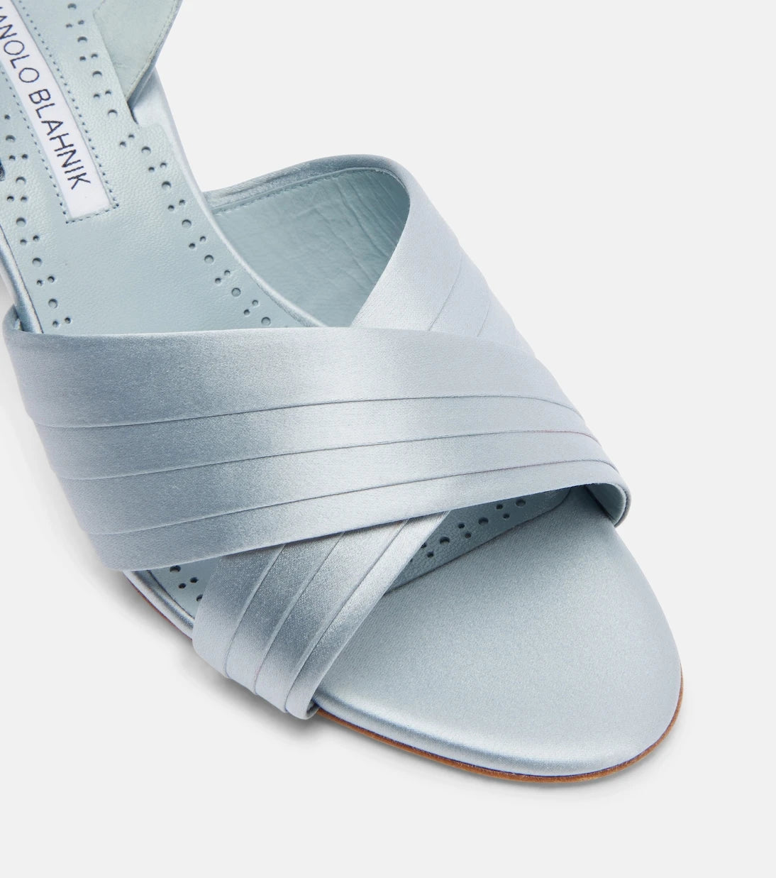 Manolo Blahnik - Viera 90 satin slingback sandals