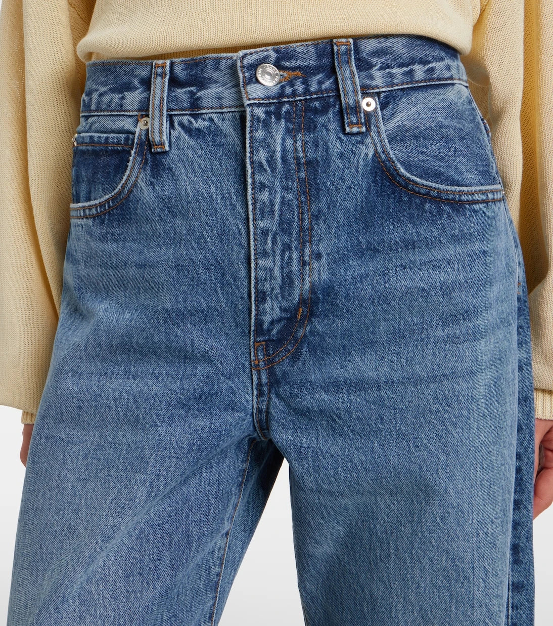 Frame - Bow barrel-leg jeans