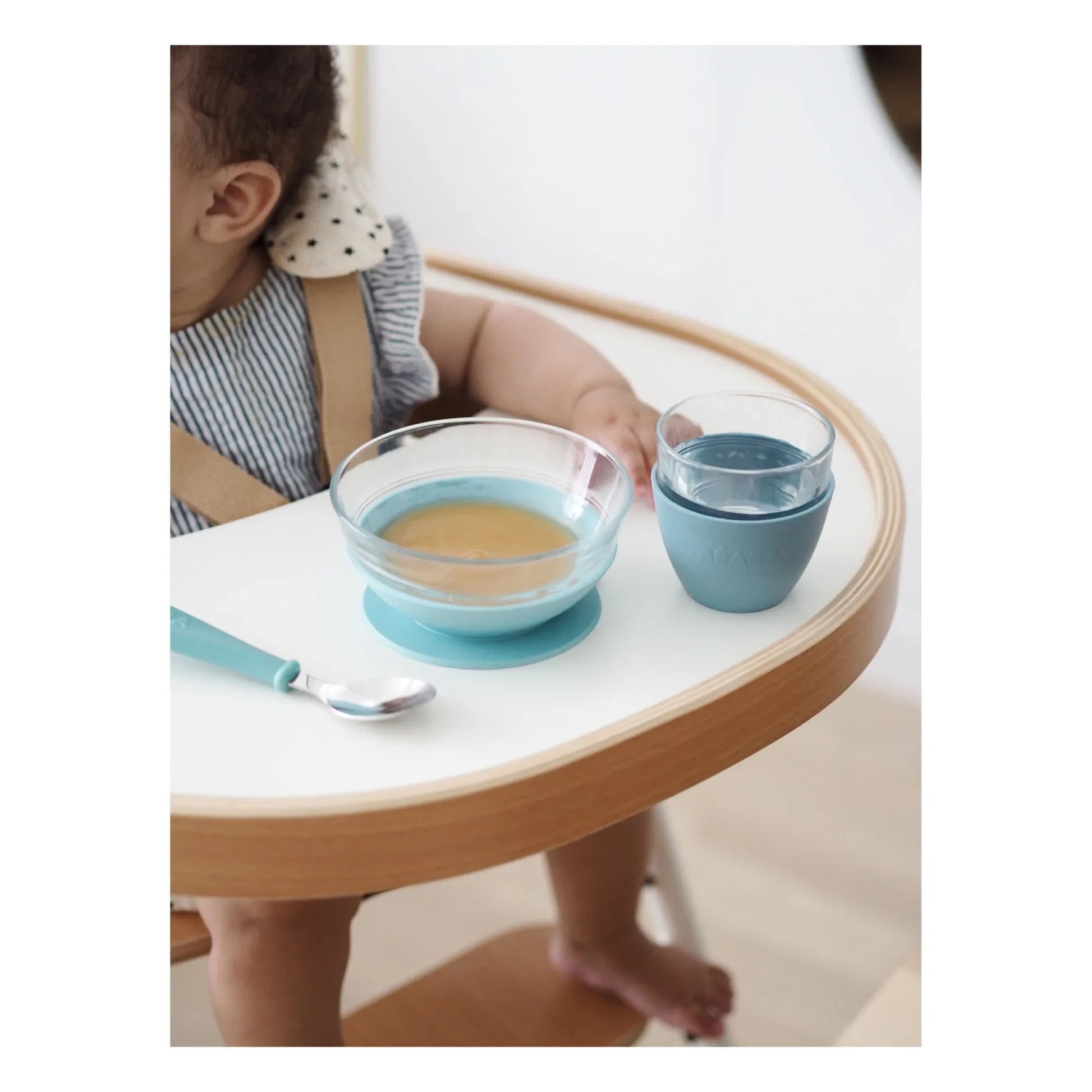 Béaba - 3-Piece Glass Meal Set  | Blue