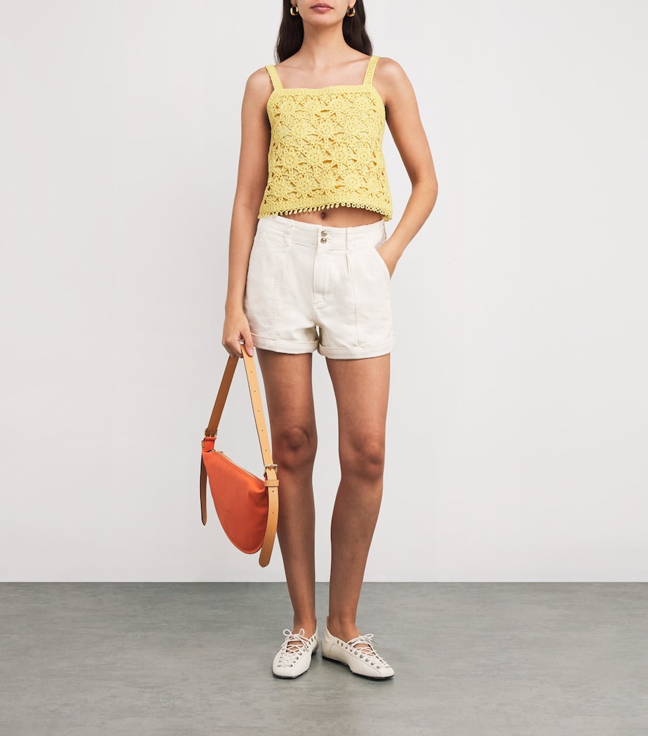 Yellow Crochet Crop Top
