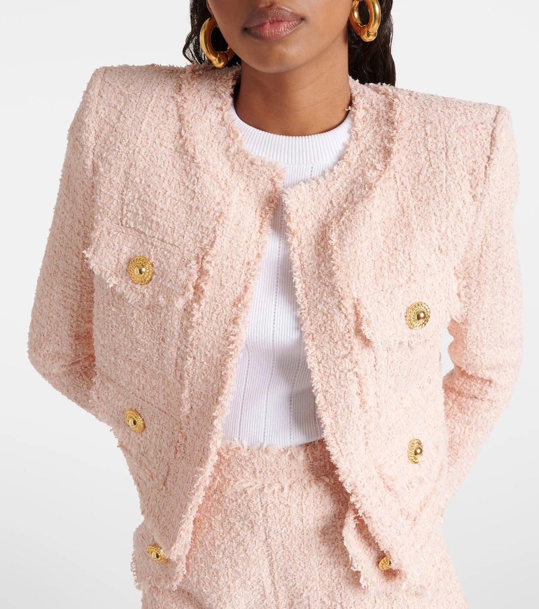 Balmain - Cropped tweed jacket