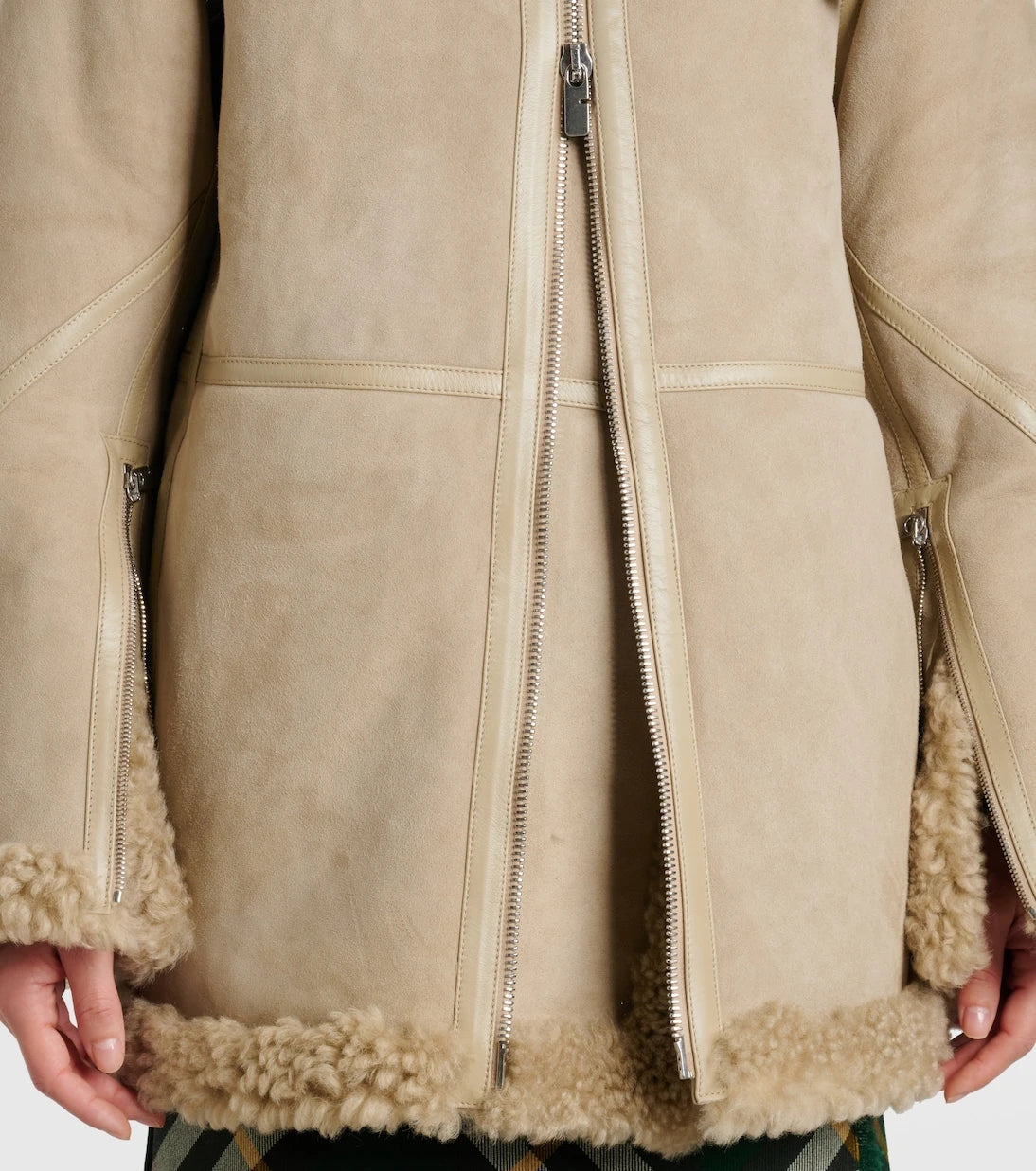 Burberry - Shearling-lined leather jacket