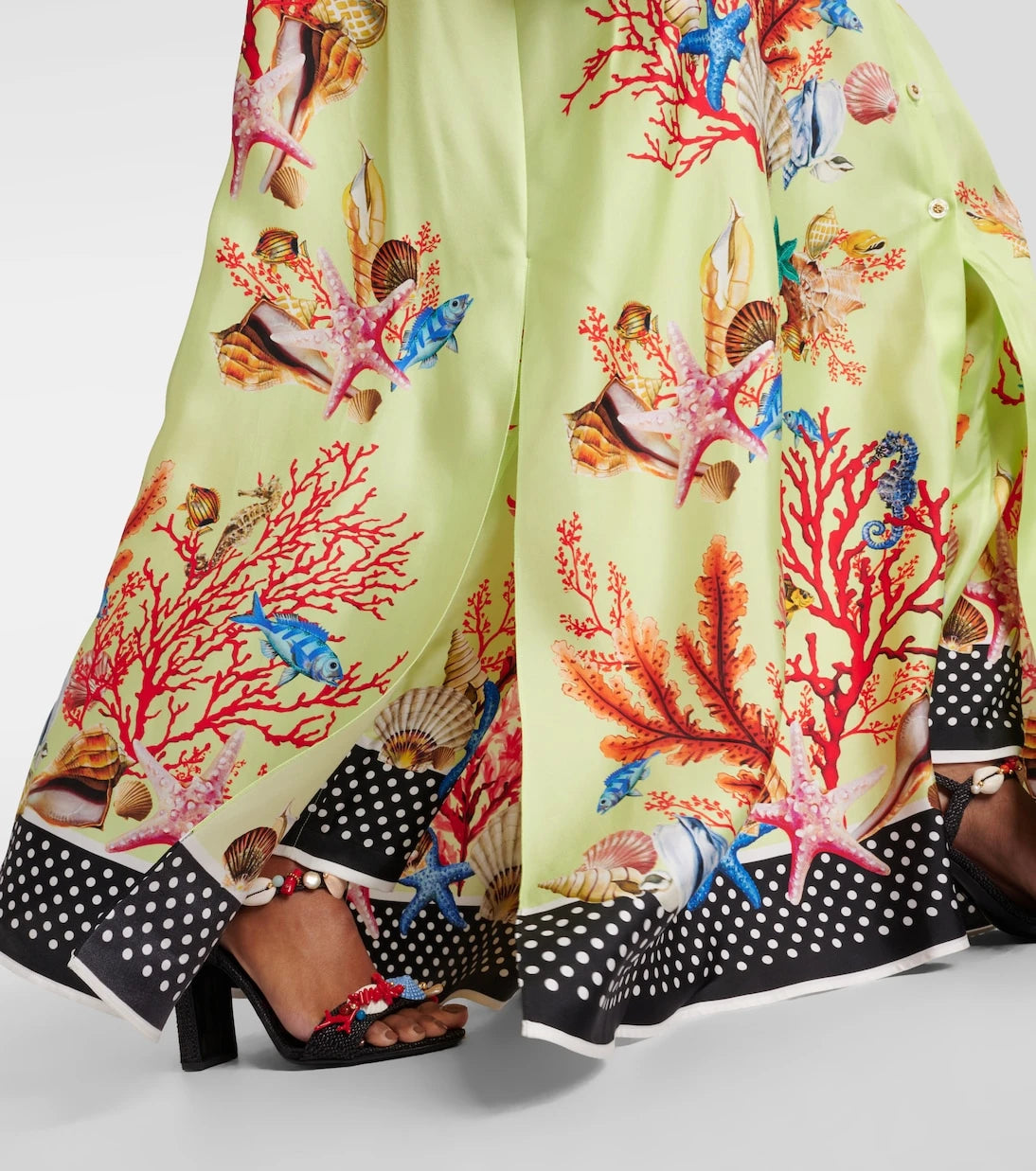 Dolce&Gabbana - Capri printed silk satin shirt dress