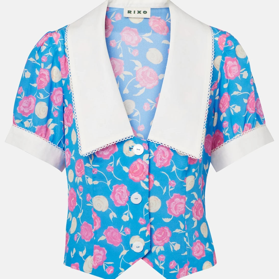 Rixo - Zinia floral silk blouse