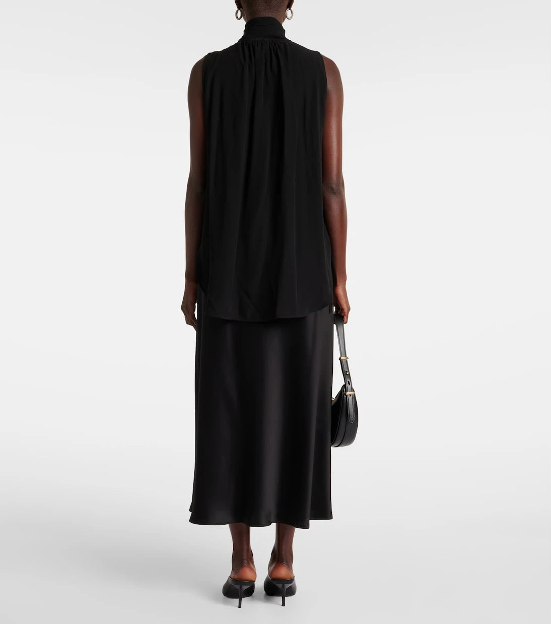 Max Mara - بلوزة Mela من الحرير بتفاصيل عقدة
