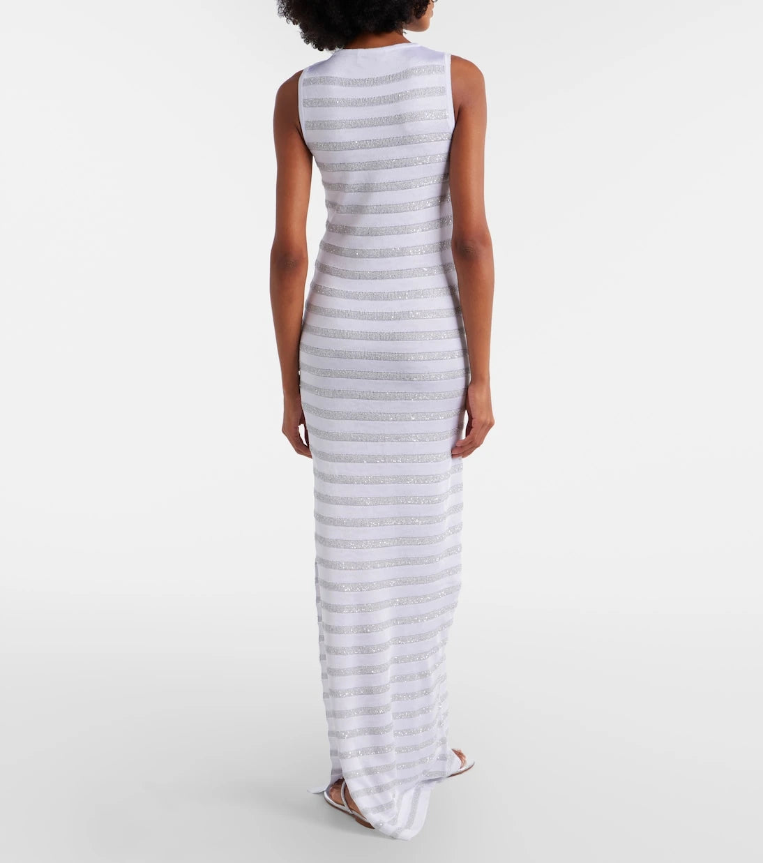 Missoni - فستان طويل مخطط بترتر