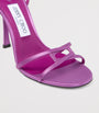 Jimmy Choo Purple 1998 Leo 100 Satin Sandals