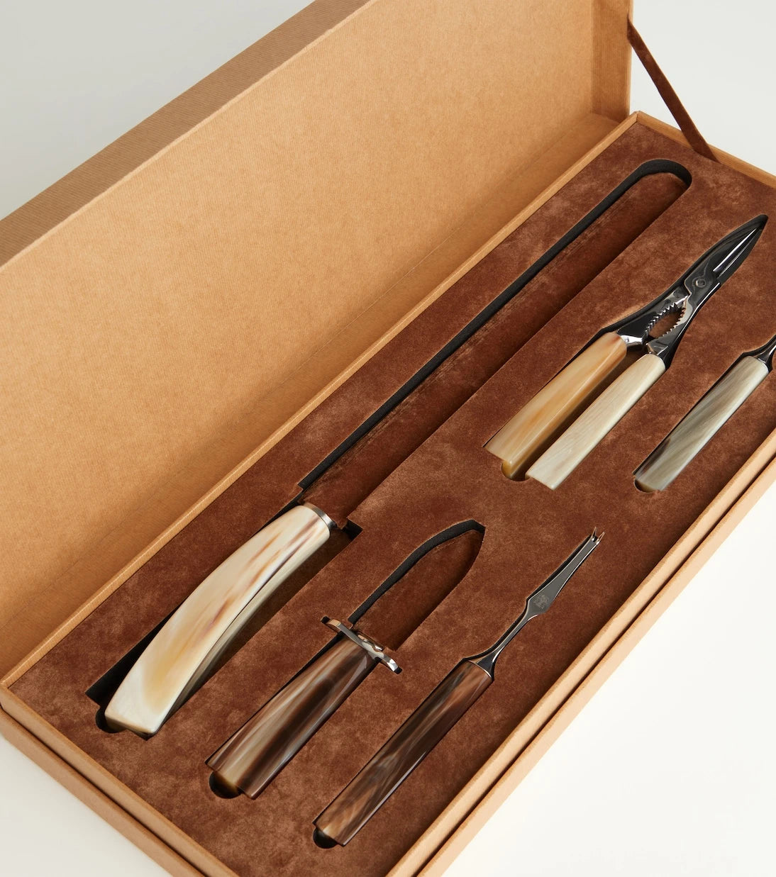 Brunello Cucinelli - Horn and stainless steel cutlery set