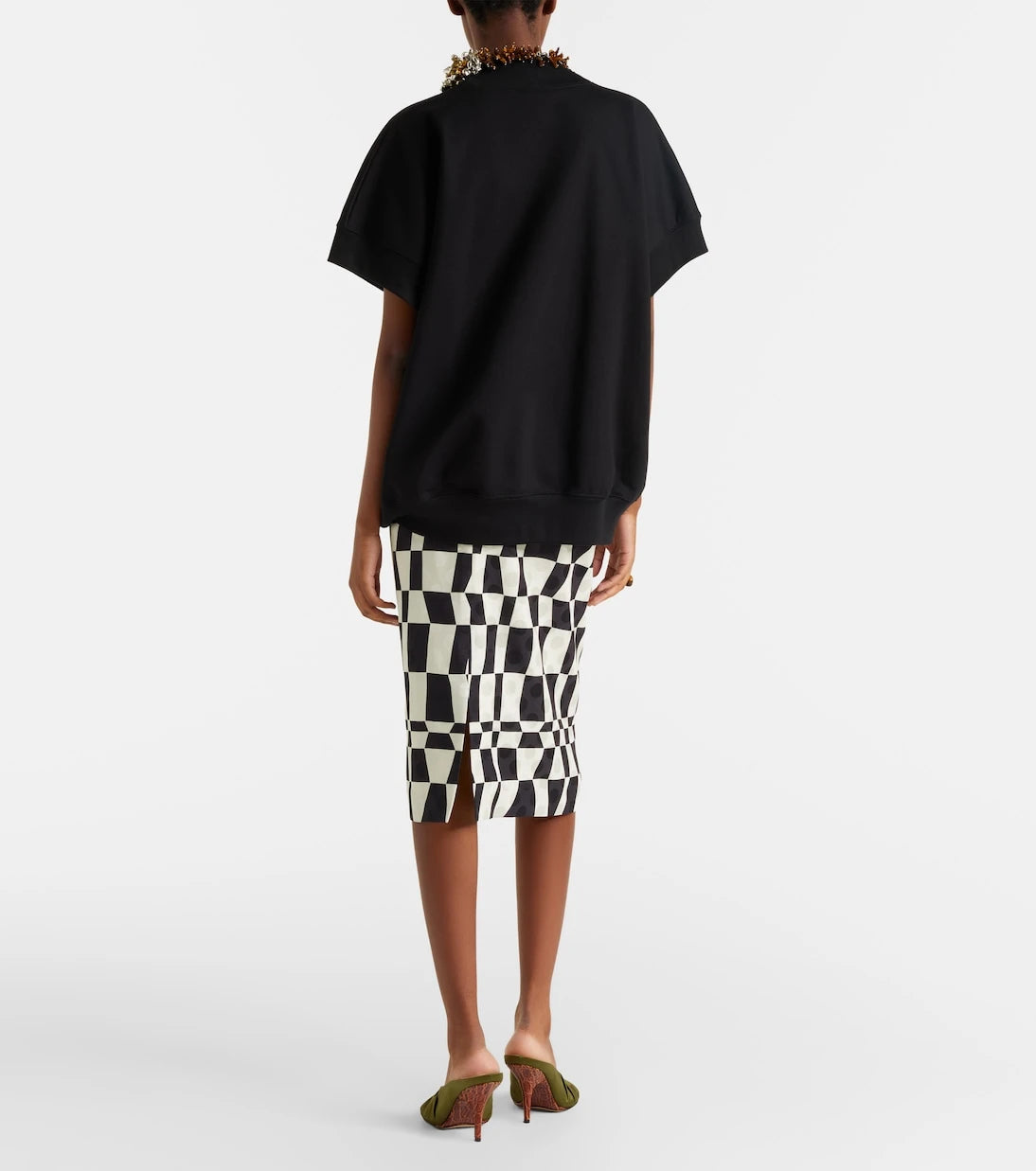 Dries Van Noten - Printed pencil skirt