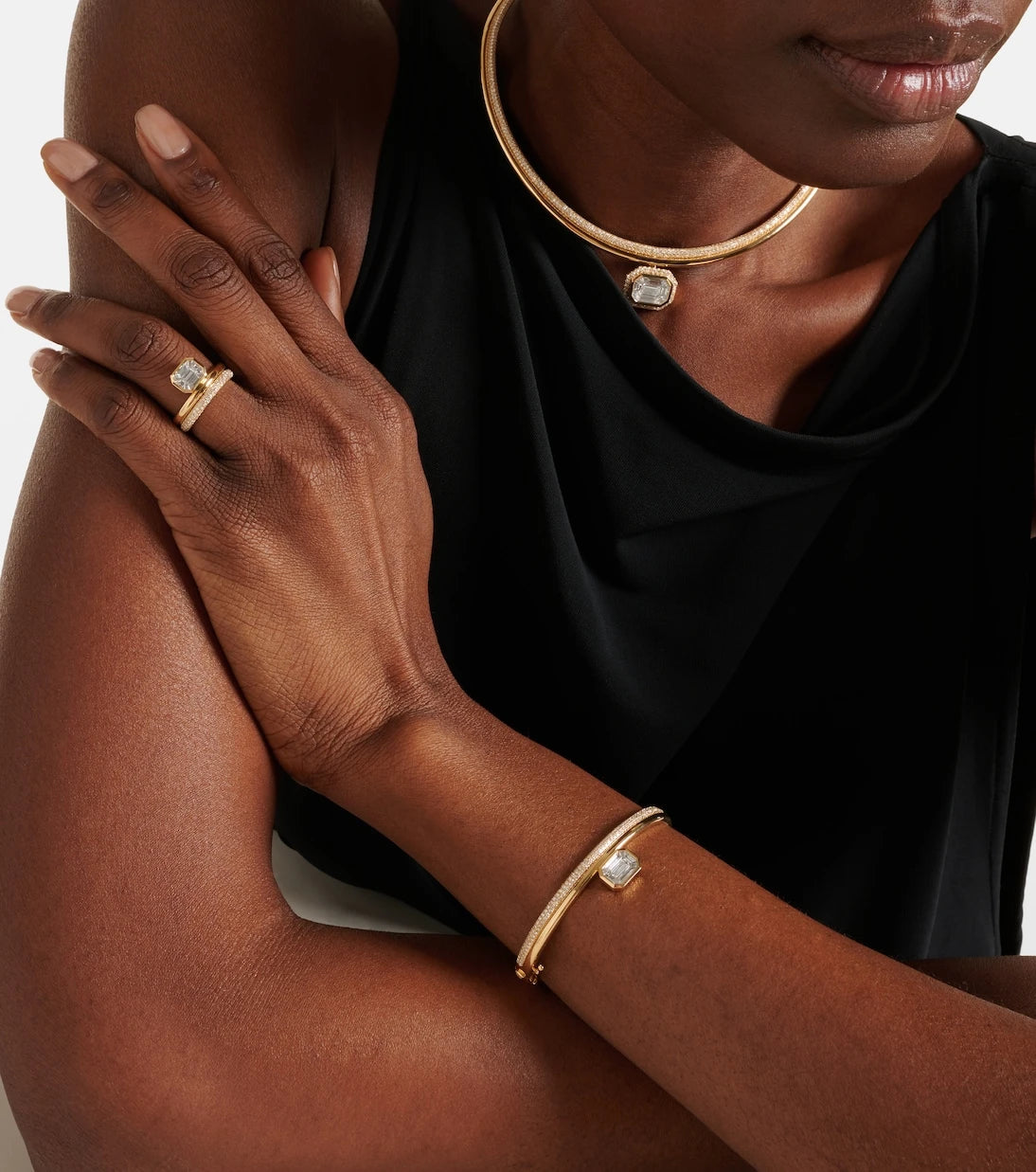 Shay Jewelry - 18kt gold bangle with diamonds