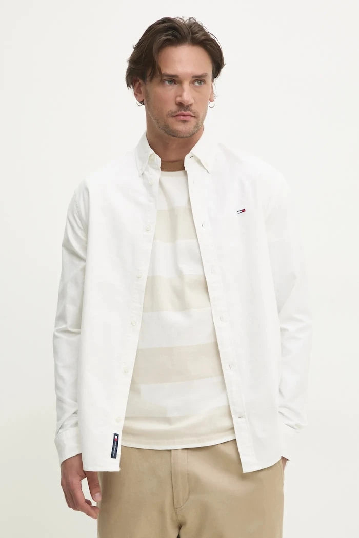 Tommy Jeans риза мъжка от памук