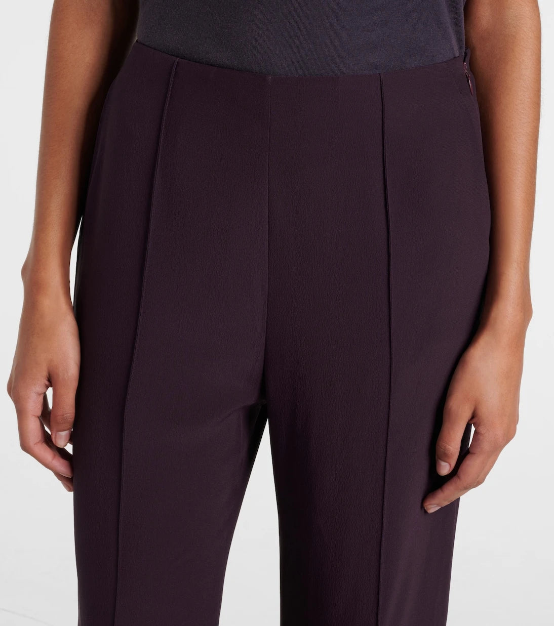 Chloé - Cropped crêpe satin flared pants