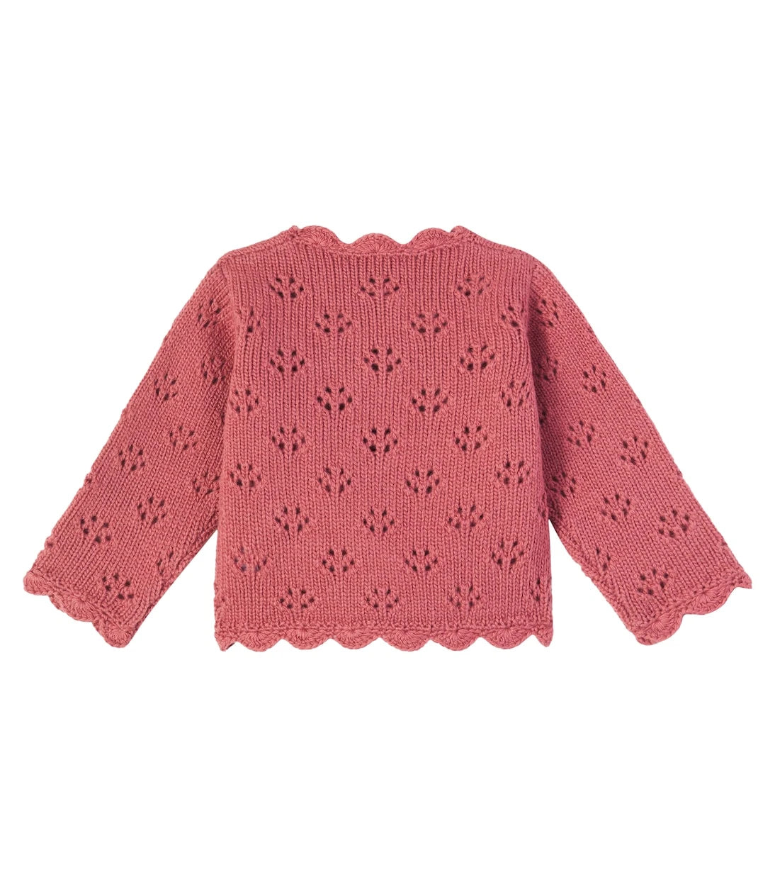 Il Gufo - Baby pointelle virgin wool cardigan