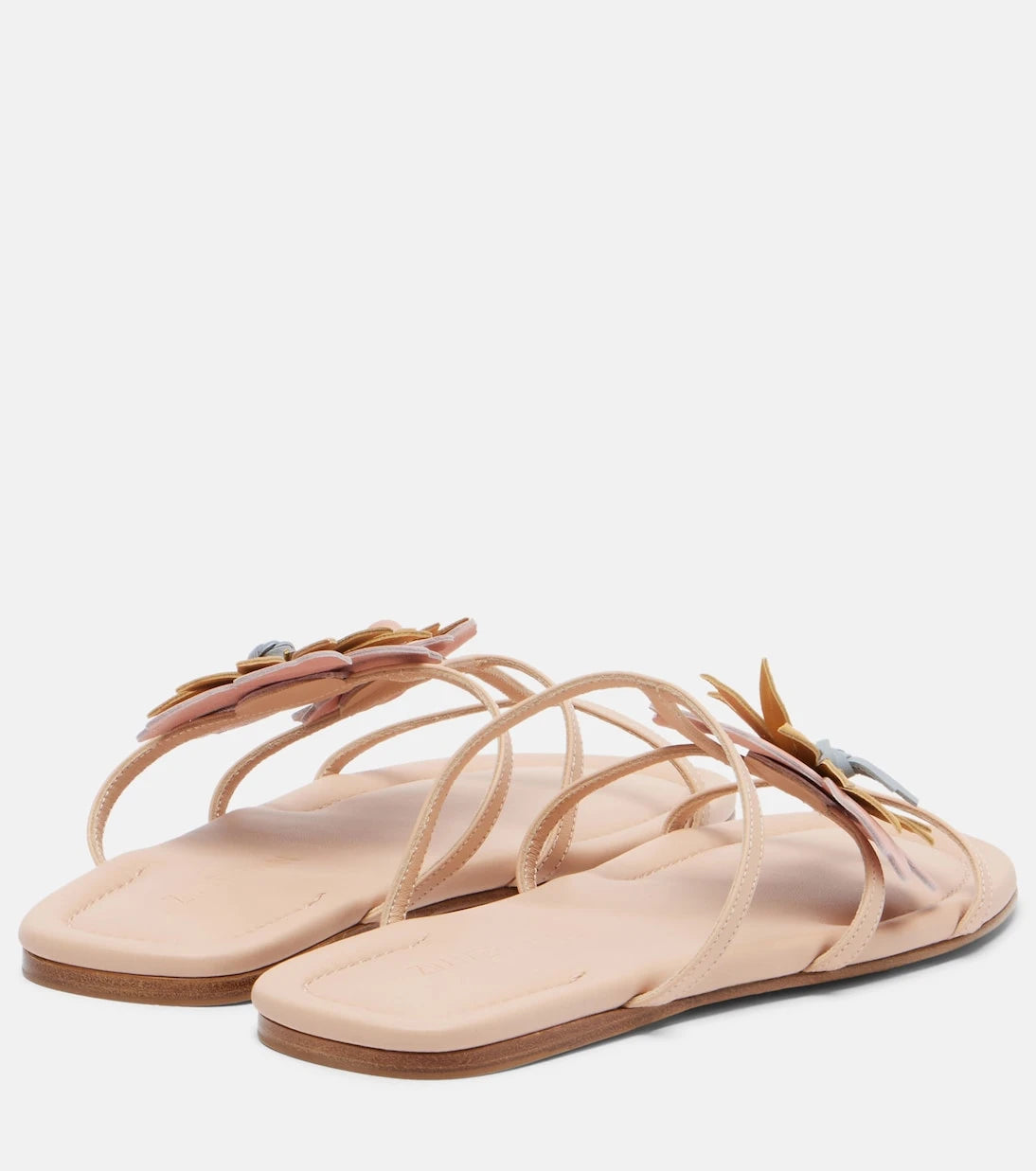 Zimmermann - Lilia floral-appliqué leather sandals