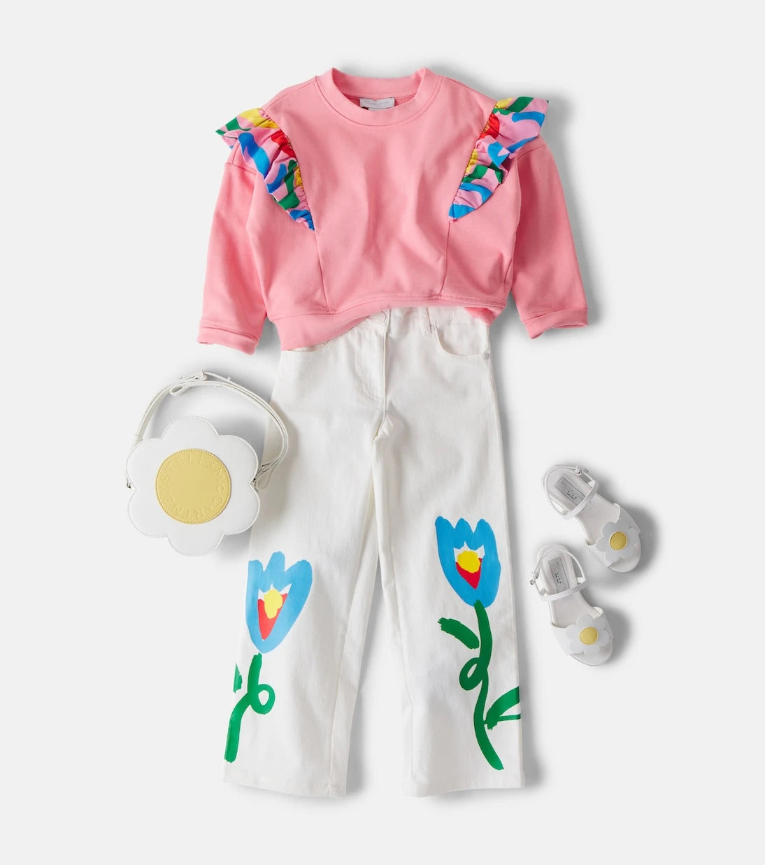 Stella McCartney Kids - Ruffled cotton jersey sweatshirt