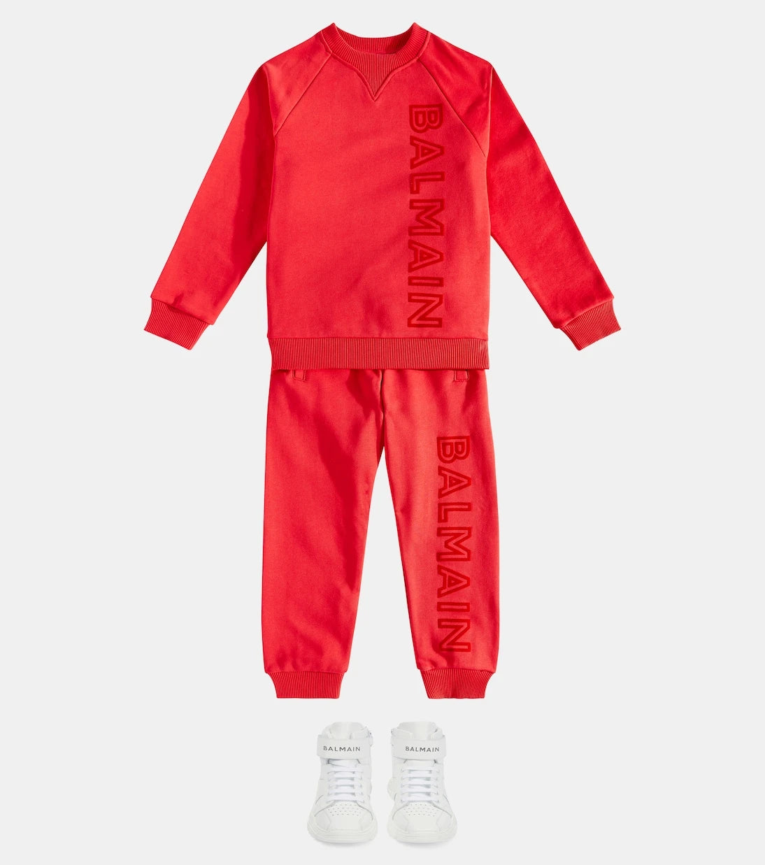 Balmain Kids - سويت شيرت قطني بشعار الماركة