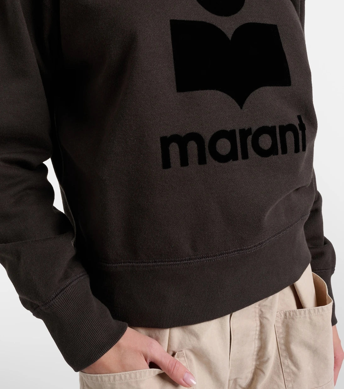 Marant Etoile - سويت شيرت موبي من مزيج القطن بشعار