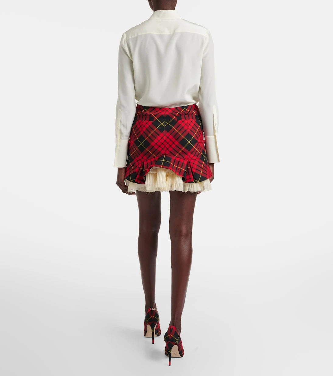 McQueen - MacQueen Tartan ruffled miniskirt