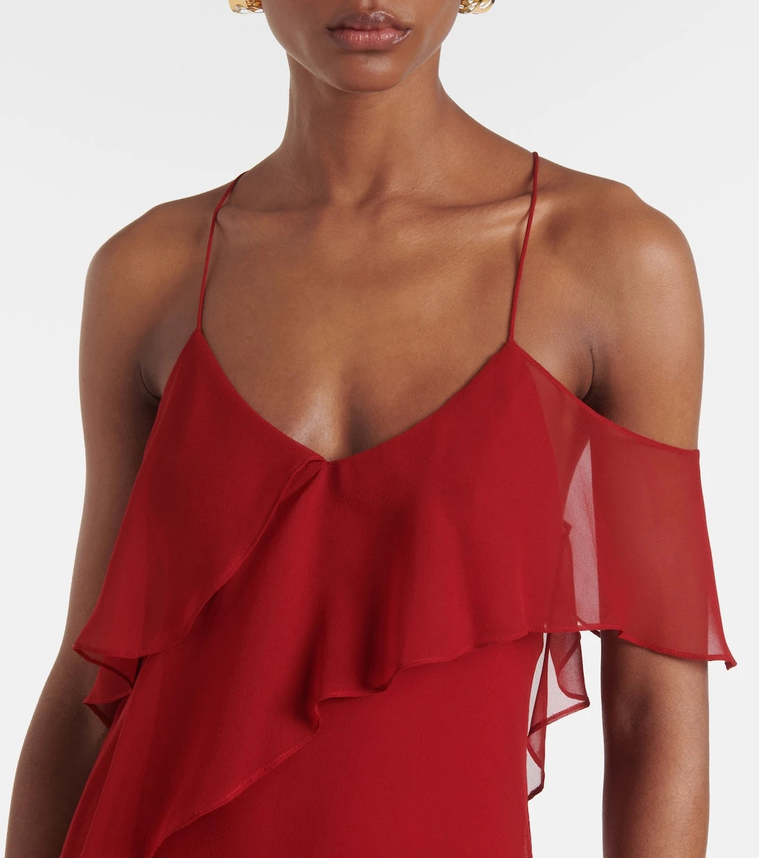 The Sei - Ruffled silk chiffon gown