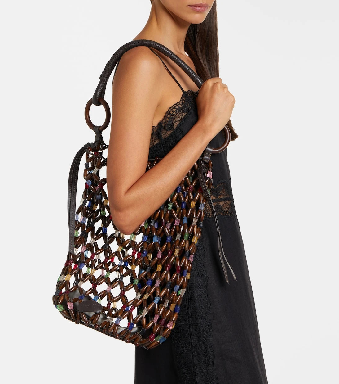 Staud - Del Mar beaded shoulder bag