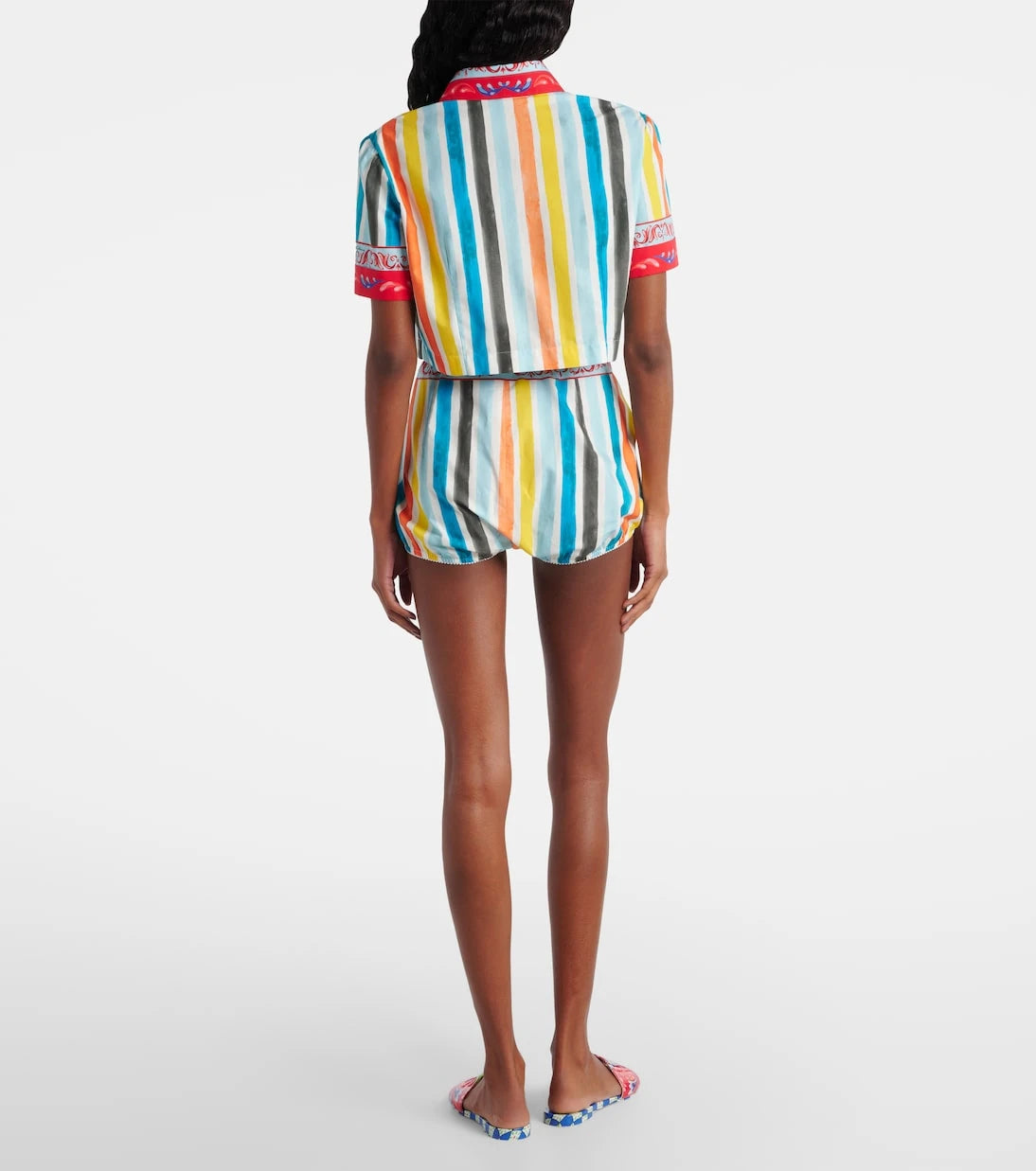 Dolce&Gabbana - Striped cropped cotton top