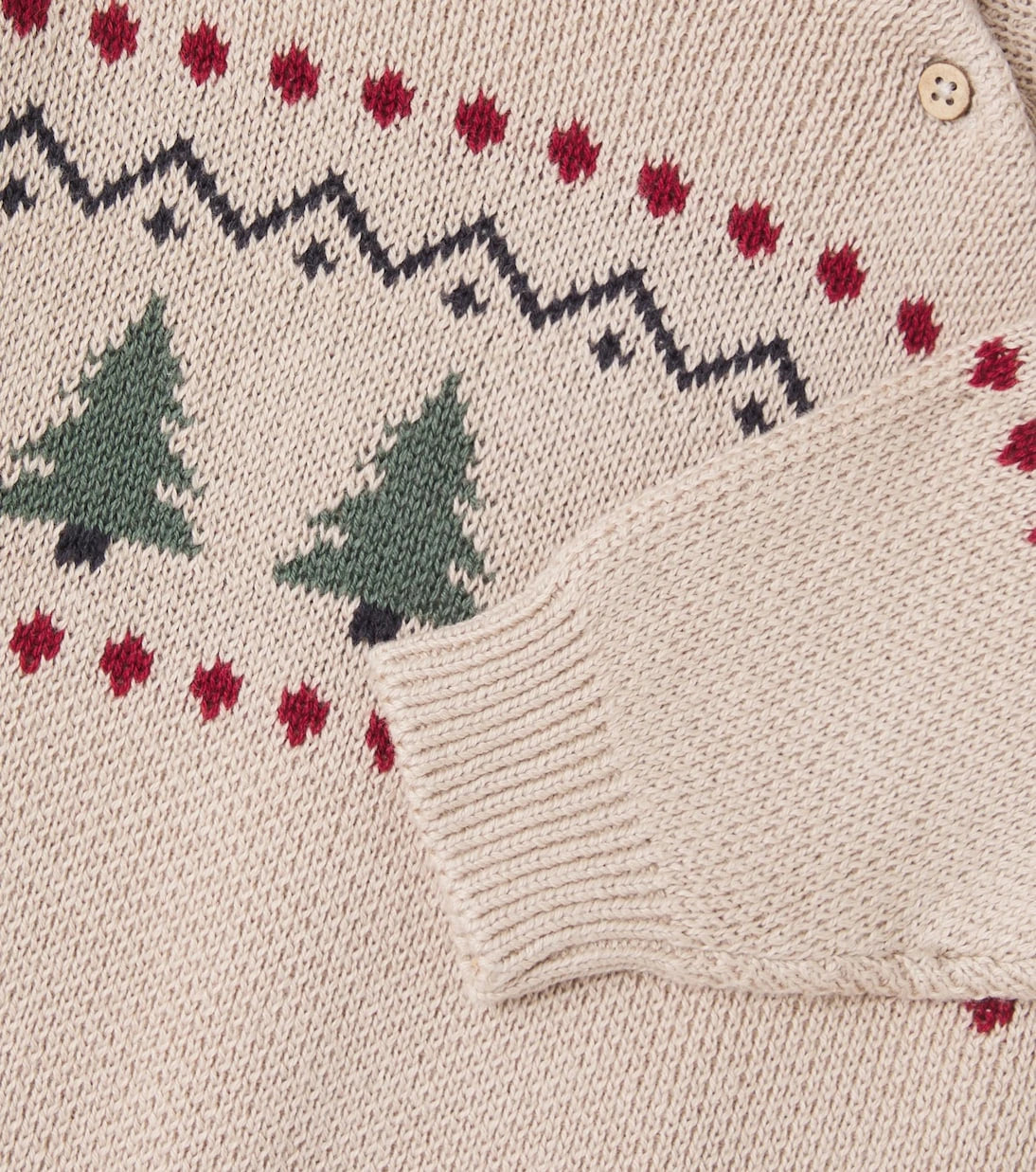 Wheat - Baby Balou cotton jacquard sweater
