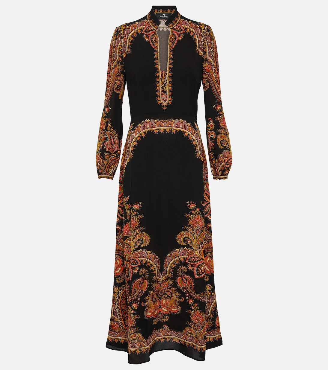 Etro - فستان ميدي بنقشة البيزلي