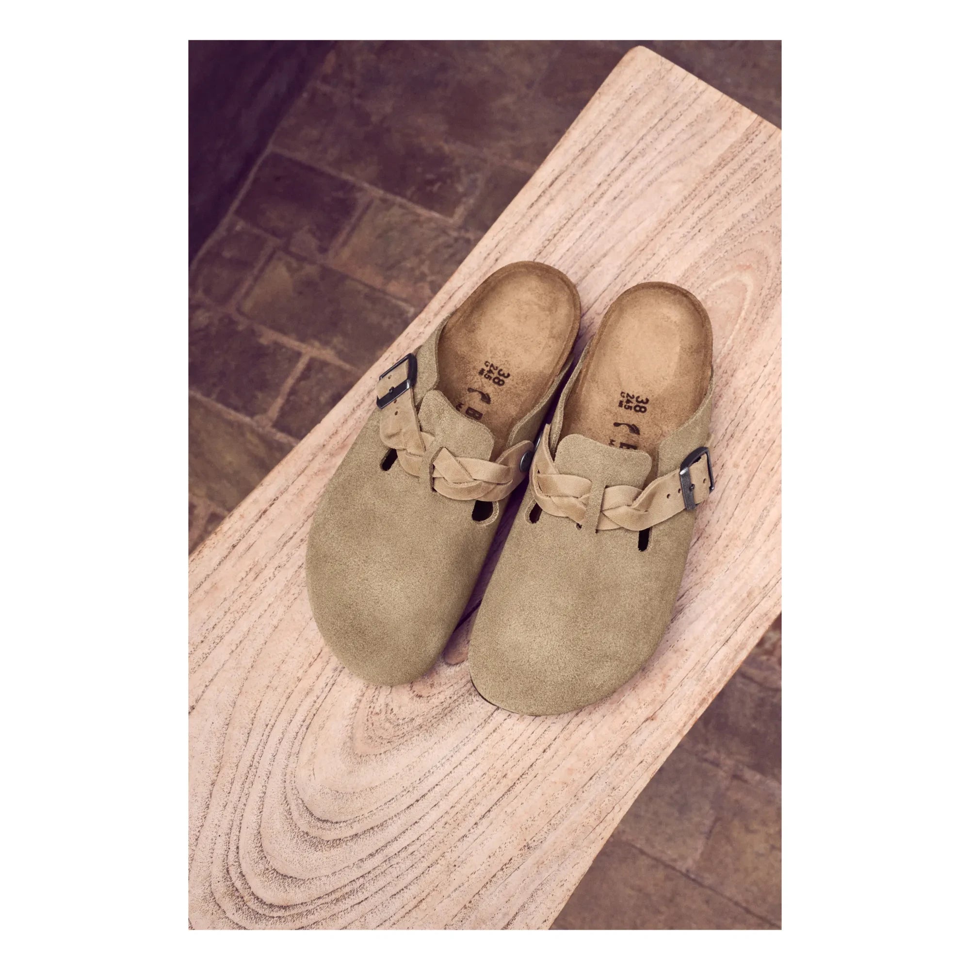 BIRKENSTOCK - Boston Braided Clogs Narrow | Taupe brown