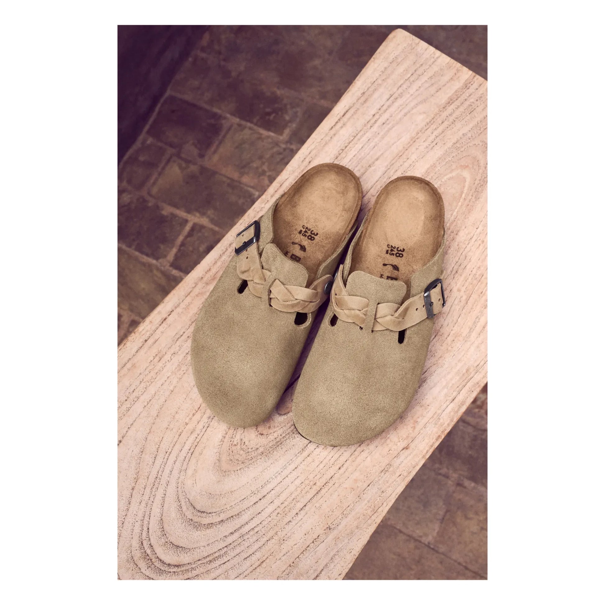 BIRKENSTOCK - Boston Braided Clogs Narrow | Taupe brown